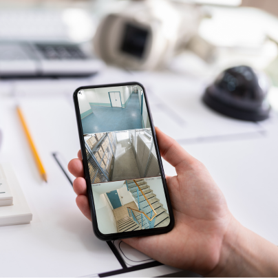 Asheville security camera feed on cell phone